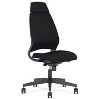 Bürostuhl Kenari, schwarze Stoff-Rückenlehne - Nowy Styl