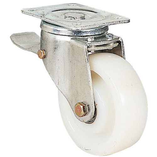 Lenkrolle mit Platte und Feststeller - Tragkraft 300 bis 900 kg